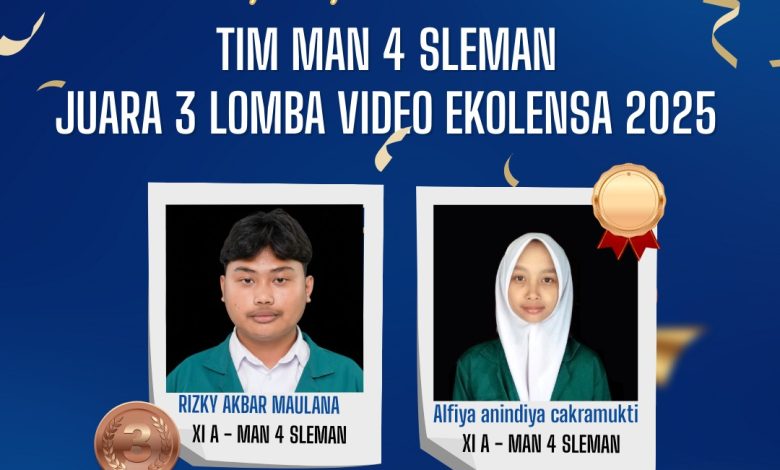 Photo of WILDWOODS MAN 4 Sleman Raih Juara 3 Lomba Video Dokumenter Ilmiah EKOLENSA